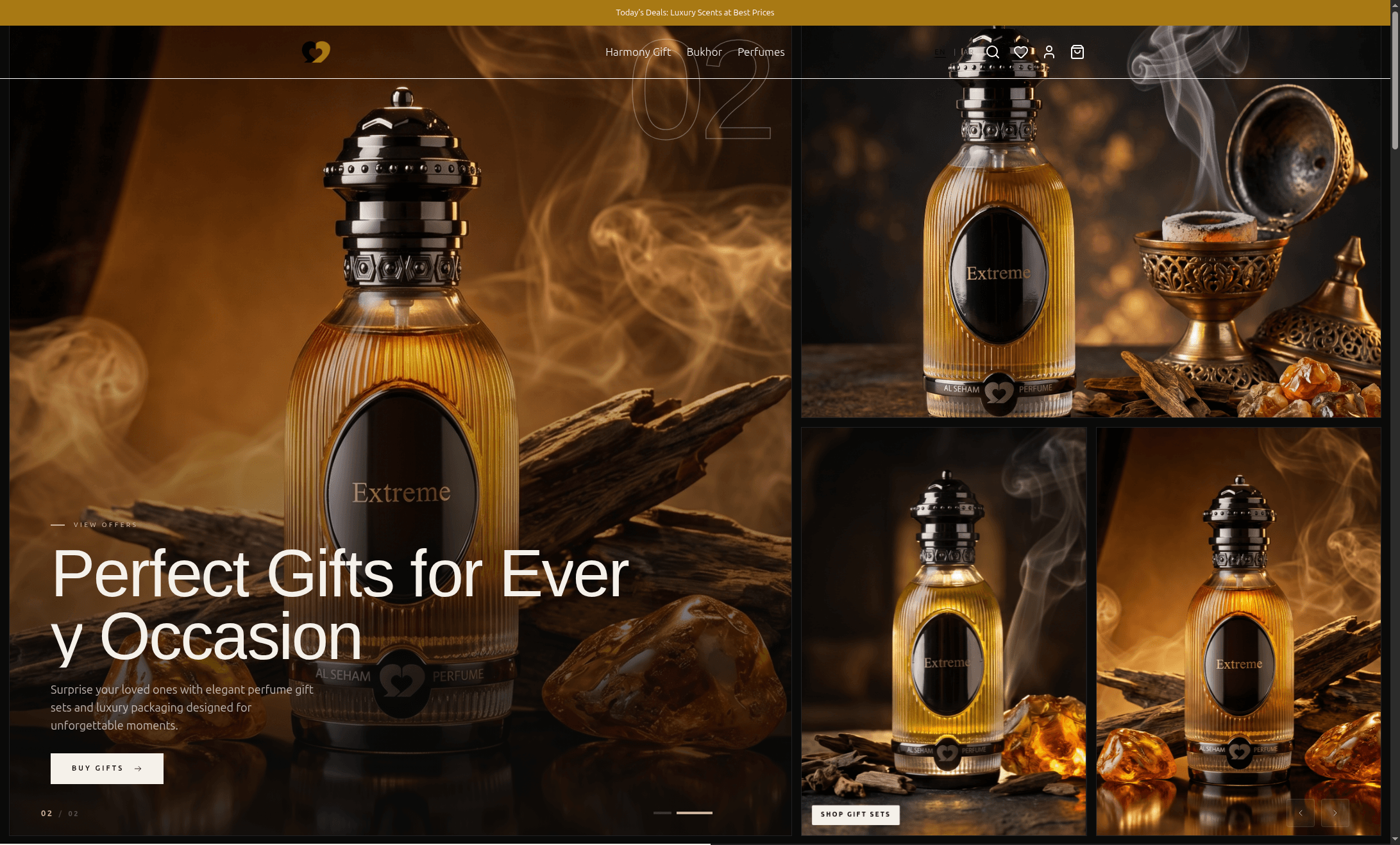AlSeham Perfumes storefront screenshot